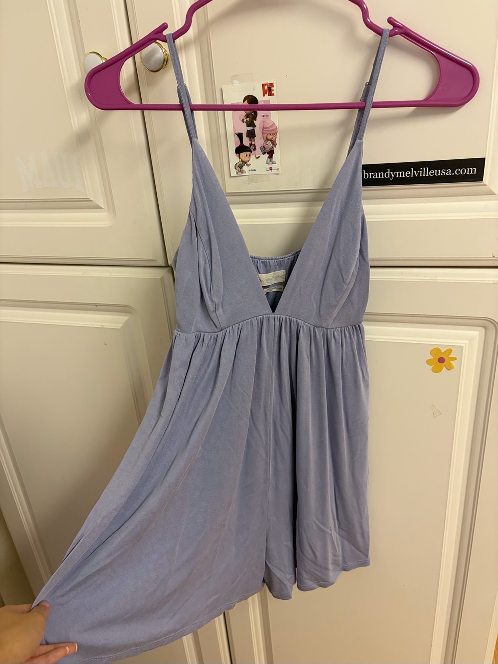 Urban Outfitters Lilac V-Neck Spaghetti Strap Romper